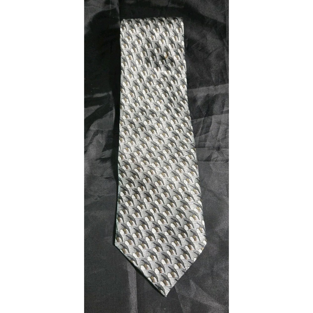 The Nature Conservancy Preservation Collection Anteater 100% Silk Necktie Silver
